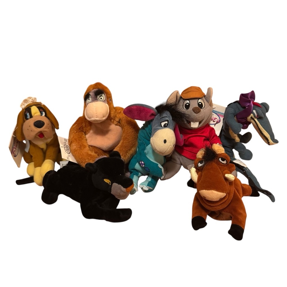 Vintage Disney store 90s Beanie Baby Style Plush Bundle Set - Picture 4 of 16